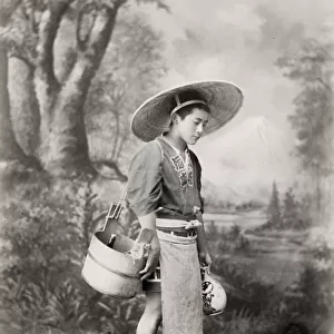Young man with wine flask, Japan