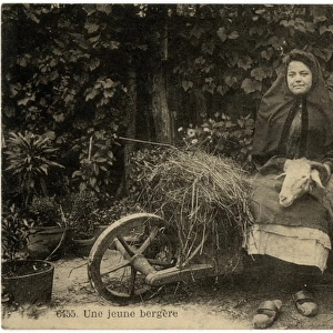 A Young Shepherdess of the Pyrenees, France
