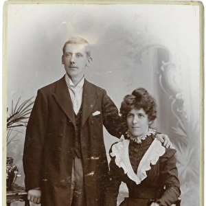 Young Victorian couple in their best clothes