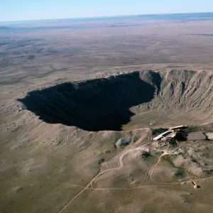 Barringer Meteor crater - 3/4 mile wide. Located East of Flagstaff, Arizona, USA