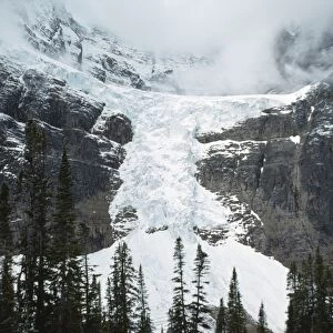 Canada - Angel Glacier showing icefall/snowfall from cirque. Mount Edith Cavell, Jasper National Park, Alberta