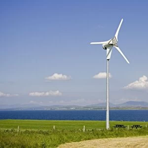 Wind turbine Port Charlotte Isle of Islay Scotland UK