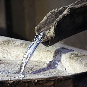 Aluminium ingot being cast