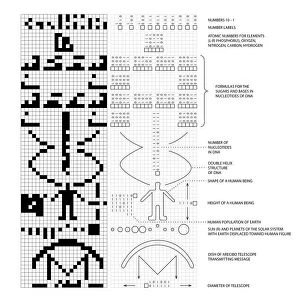 Arecibo message and decoded key C016 / 6817