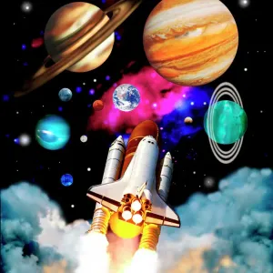 Arte della esplorazione dello spazio delle navicelle spaziali Arte della esplorazione dello spazio delle navicelle spaziali