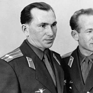 Belyayev and Leonov, Soviet cosmonauts