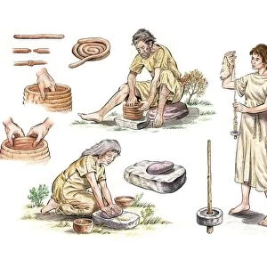 Bronze Age tools and utensils, artwork C016 / 8289