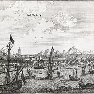 Canton Harbour, 17th century artwork