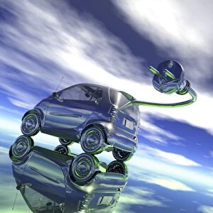 Electric car, conceptual artwork F005 / 0391