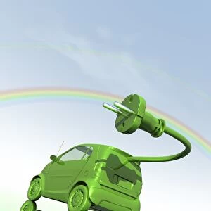 Electric car, conceptual artwork F005 / 0392