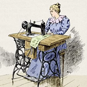 Electrical sewing machine, 1900