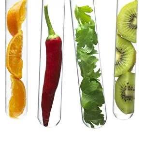 Fruit and vegetables in test tubes F007 / 8203