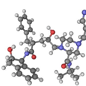 Indinavir AIDS drug molecule