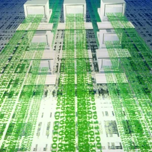 Computer artwork print: Binary Digit Highway Computer artwork print: Binary Digit Highway
