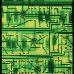 Macrophoto of surface of a circuit board