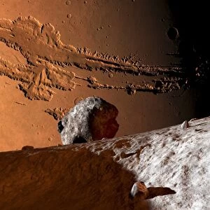 Mars as seen from Phobos, artwork