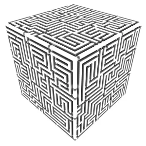 Computer-generated Maze Print Computer-generated Maze Print