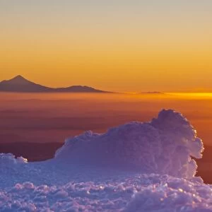 Mount Ruapehu at sunset, New Zealand