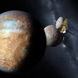 New Horizons spacecraft at Pluto, artwork C016 / 6381