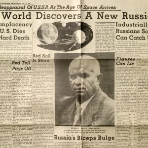 Print of November 17th, 1957 Huntsville Times front page Print of November 17th, 1957 Huntsville Times front page