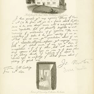 Newtons birthplace and 1682 letter