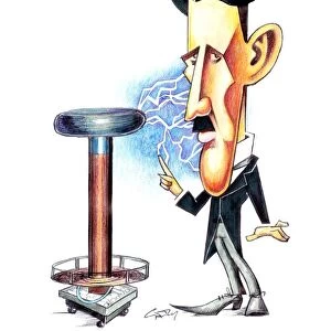 Nikola Tesla, caricature C015 / 6713