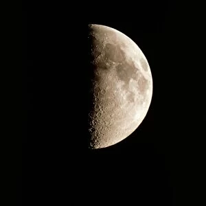 Optical image of a waxing half moon