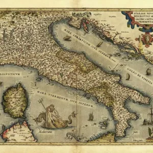 Carte d'Italie de Ortellius, 1570