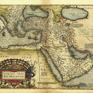 Carte d'Örtelius sur l'Empire ottoman en 1570