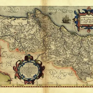 Carte d'Ortels sur le Portugal en 1570