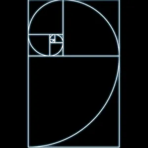 Fibonacci Spiral Print: A spiral within squares with decreasing sides Fibonacci Spiral Print: A spiral within squares with decreasing sides