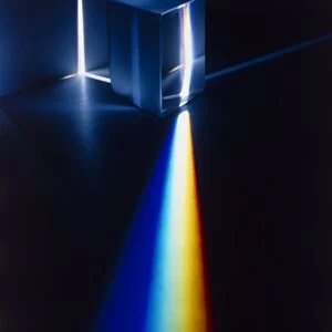 Prism splitting light