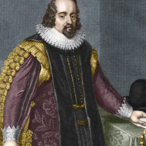 Colour portrait print of Sir Francis Bacon Colour portrait print of Sir Francis Bacon