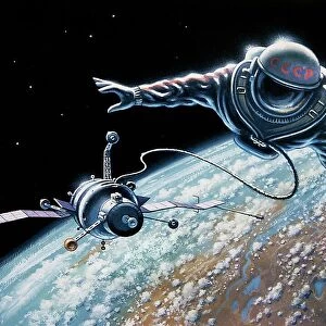 Soviet space-walk, artwork