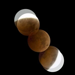 Total lunar eclipse, montage image