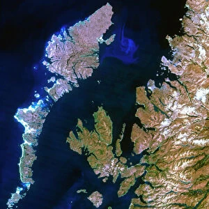 True-colour satellite image of northwest Scotland