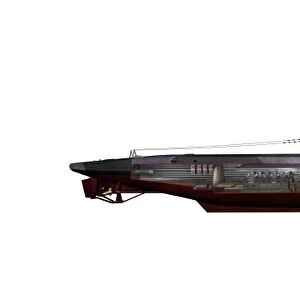 Type VIIC42 U-boat, artwork
