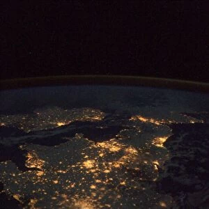 UK at night from space