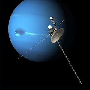 Voyager 2 and Neptune, artwork C017 / 7377
