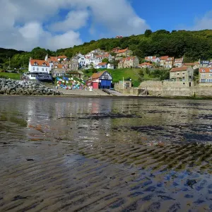 Runswick Bay Print: Low Tide Reflection Runswick Bay Print: Low Tide Reflection