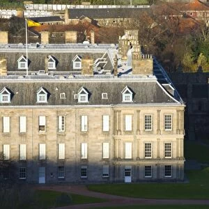 Scotland, Edinburgh, Holyroodhouse. The Palace of Holyroodhouse and Holyrood Abbey