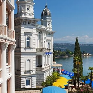Admiral Casino on waterfront, Opatija, Kvarner Gulf, Croatia, Adriatic, Europe