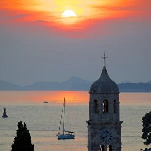 Adriatic sunset, Cavtat, Dubrovnik Riviera, Dalmatian Coast, Dalmatia, Croatia, Europe