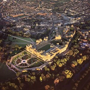 Aerial image of Windsor Castle, the largest inhabited castle in the world