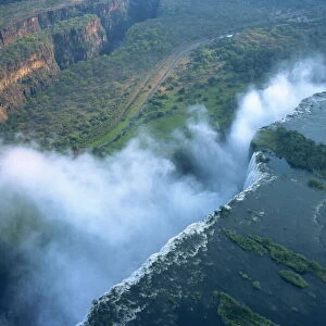 Aerial view of Victoria Falls, Zimbabwe, Africa