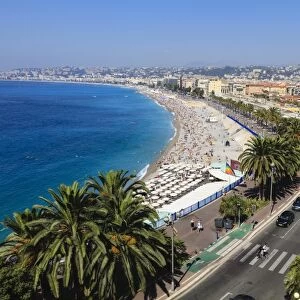 Baie des Anges and Promenade Anglais, Nice, Alpes-Maritimes, Provence, Cote d Azur, French Riviera, France, Europe