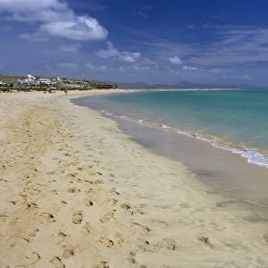 Beach scene, Playa de Sotavento de Jandia, Fuerteventura, Canary Islands, Spain, Atlantic, Europe