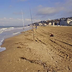 The beach, Trouville, Deauville-Trouville, Cote Fleurie, Calvados, Basse Normandie