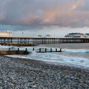 A beautiful sky on a spring morning at Cromer, Norfolk, England, United Kingdom, Europe