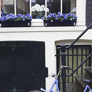 Blue bicycle, Amsterdam, Netherlands, Europe